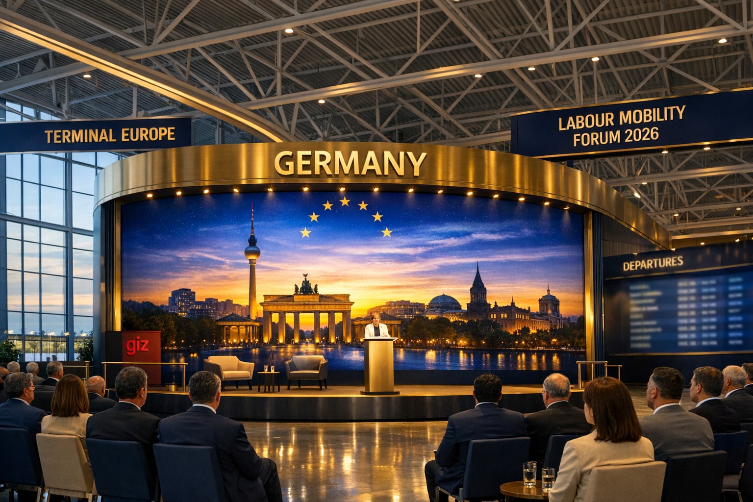 Full-height LED video wall