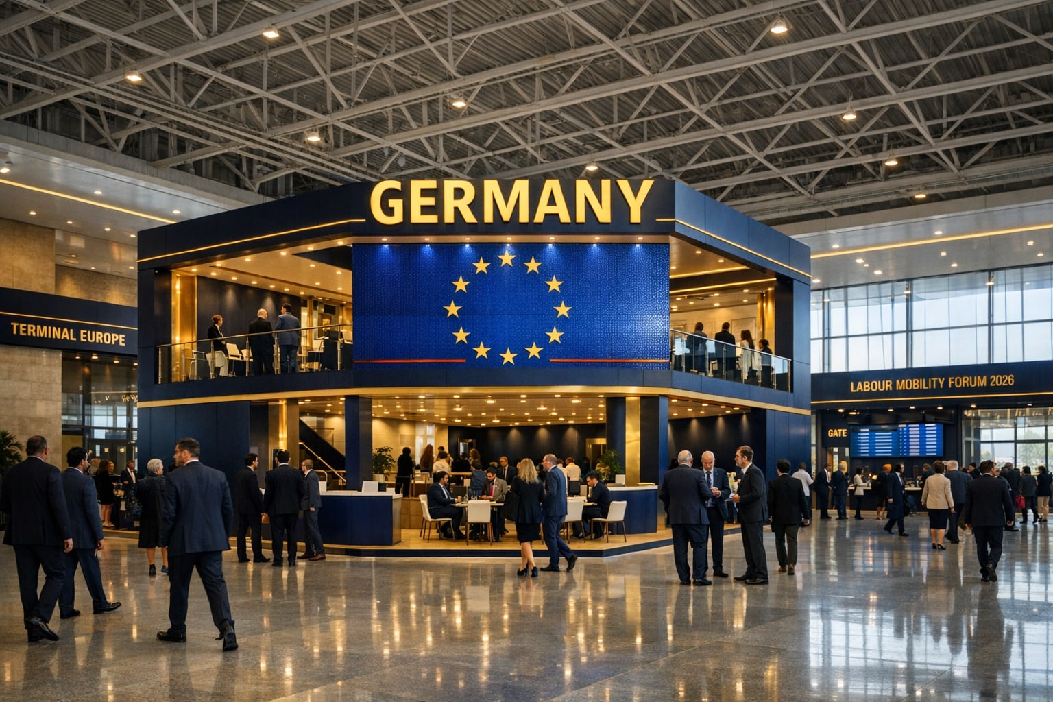 Germany Pavilion — anchor of the exhibition floor